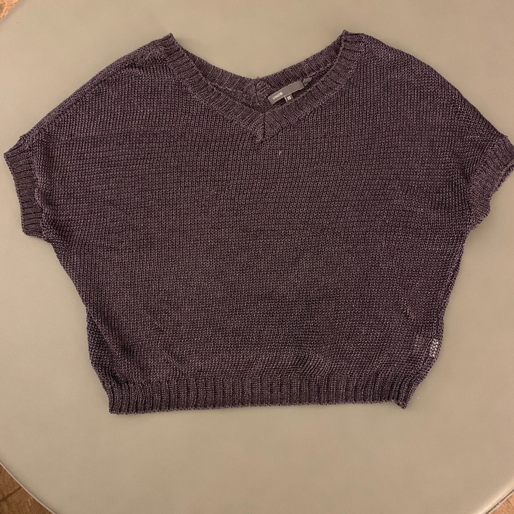 Vince silver ‘chainmail’ sweater / size XS